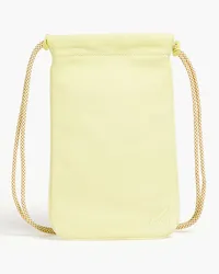 Zimmermann Embroidered leather shoulder bag - Yellow Yellow