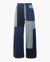 Marques ' Almeida ReM'Ade patchwork high-rise boyfriend jeans - Blue Blue