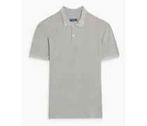 Dias stretch cotton and Lyocell-blend piqué polo shirt - Gray