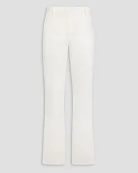 Magda Butrym Wool and silk-blend crepe-satin flared pants - White White