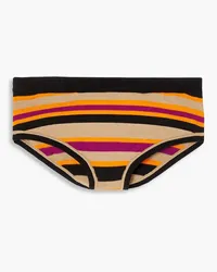 Dries van Noten Striped knitted mid-rise briefs - Orange Orange