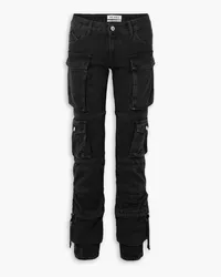 ATTICO Essie low-rise straight-leg cargo jeans - Black Black