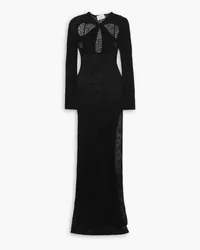 COPERNI Twisted cutout open-knit wool-blend maxi dress - Black Black