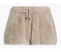 Metallic knitted shorts - Gray