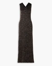 Proenza Schouler Cutout sequined knitted maxi dress - Brown Brown