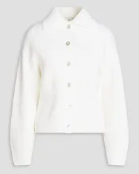 Vince Ribbed cotton-blend cardigan - White White