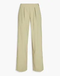 REJINA PYO Reine wool-blend wide-leg pants - Green Green