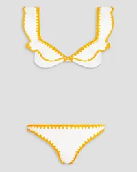 Zimmermann Crochet-trimmed ruffled bikini - White White