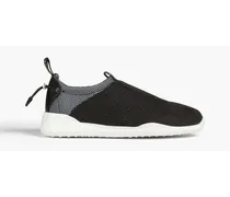 Mesh and suede sneakers - Black