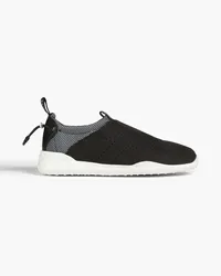 TOD'S Mesh and suede sneakers - Black Black