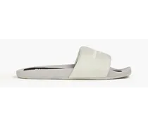 Embroidered shell slides - Gray