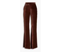 Studded velvet flared pants - Brown