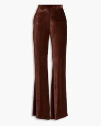 Rick Owens Studded velvet flared pants - Brown Brown