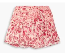Rhodes floral-print silk-crepon mini skirt - Pink