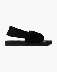 Tory Burch Gathered suede sandals - Black Black