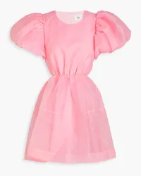 Aje. Simplicity cutout gathered organza mini dress - Pink Pink