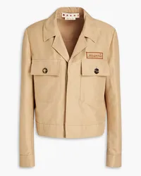 Marni Embroidered twill jacket - Neutral Neutral