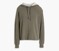 Mélange fleece hoodie - Green