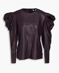 IRO Leather top - Purple Purple