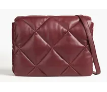 Brynnie quilted leather shoulder bag - Burgundy