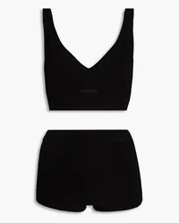 RED Valentino Knitted top and shorts set - Black Black