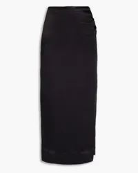 byTiMo Ruched cady midi skirt - Black Black