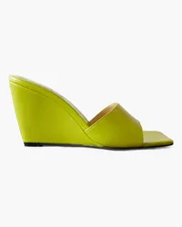 WANDLER Gaia leather wedge sandals - Green Green