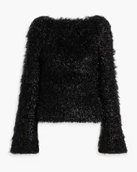 Victoria Beckham Tie-back tinsel sweater - Black Black