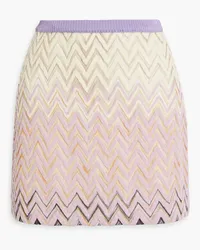 Missoni Crochet-knit wool-blend mini skirt - Purple Purple