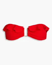 Melissa Odabash Ruffled bandeau bikini top - Red Red