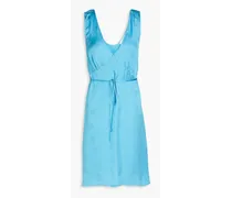 Gitaka satin-jacquard mini dress - Blue