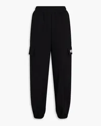 Moschino Printed French cotton-terry track pants - Black Black