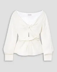 Altuzarra Prasini twist-front cutout crepe top - White White