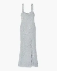 LES RÊVERIES Metallic knitted midi dress - Metallic Metallic