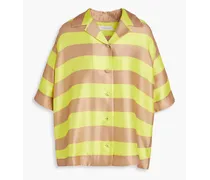Striped silk shirt - Green