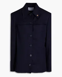 Claudie Pierlot Linen-blend twill jacket - Blue Blue