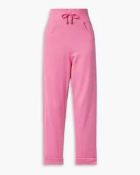 Balmain Ribbed cotton and cashmere-blend track pants - Pink Pink