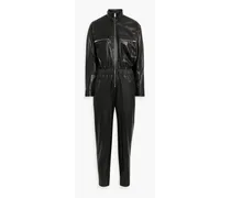 Ikaraz leather jumpsuit - Black