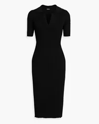 Adam Lippes Pointelle-knit dress - Black Black