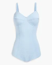 Lisa Marie Fernandez Seersucker swimsuit - Blue Blue