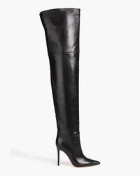 Gianvito Rossi Joy leather thigh-boots - Black Black