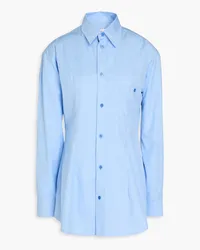 Marni Embroidered cotton-poplin shirt - Blue Blue