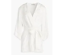 Alice Olivia - Domino satin-jacquard kimono - White