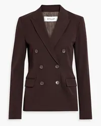 Derek Lam Sandra double-breasted cotton-blend twill blazer - Brown Brown