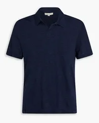 Onia Shaun linen-jersey polo shirt - Blue Blue