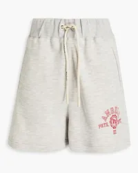 Palm Angels Printed modal and cotton-blend French terry shorts - Gray Gray