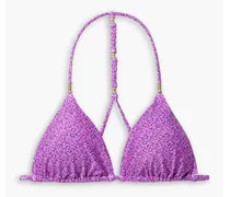 Shaye printed triangle bikini top - Purple