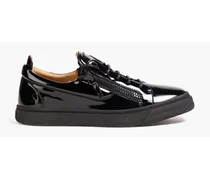 Cantandora faux patent-leather sneakers - Black