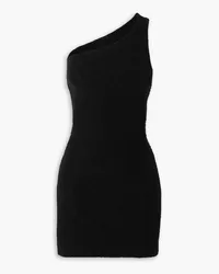 WARDROBE.NYC Hailey Bieber one-shoulder ribbed cotton-blend mini dress - Black Black