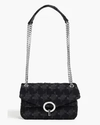 Sandro Houndstooth tweed shoulder bag - Black Black